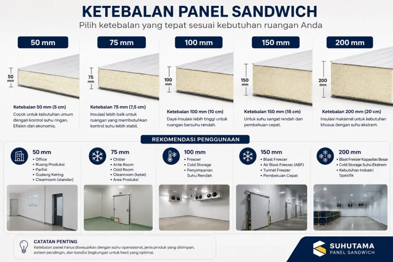 Panduan Memilih Ketebalan Panel Sandwich